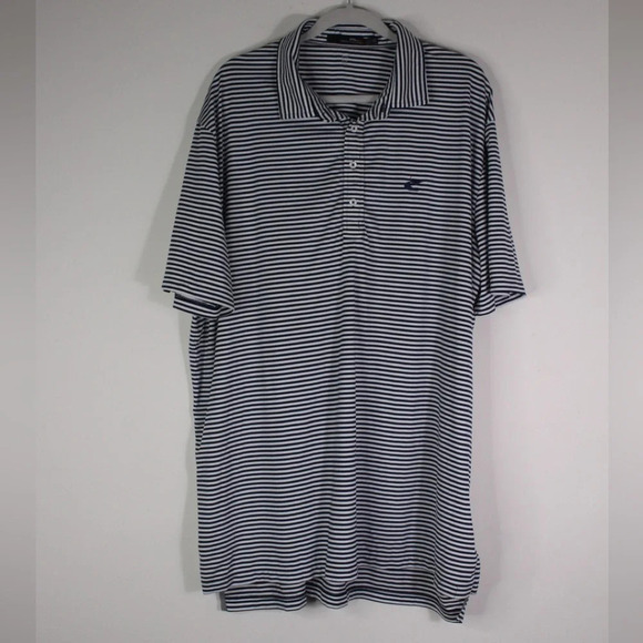 RLX Ralph Lauren Polo - Size XXL Blue White Stripped - Picture 1 of 5